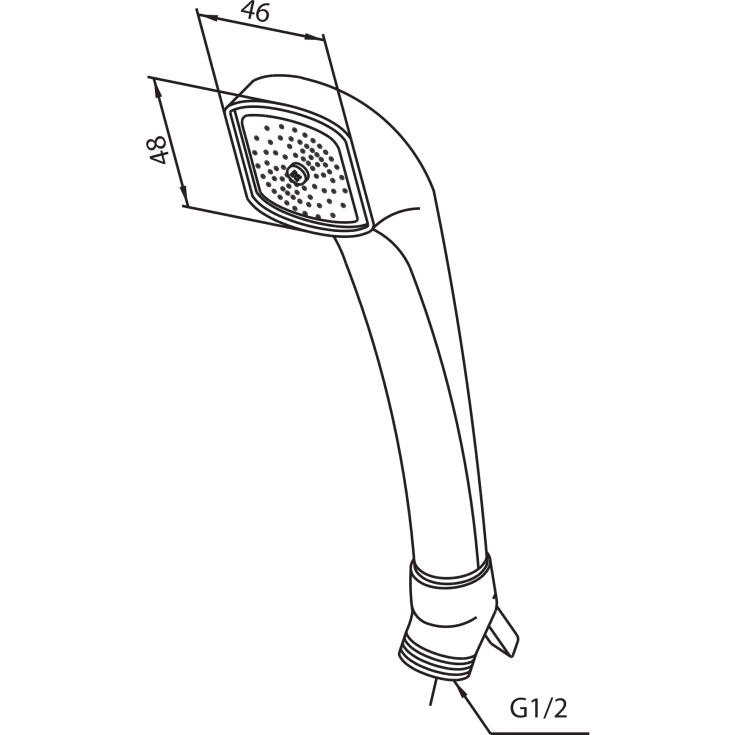 Damixa Perle-spray håndbruser, hvid