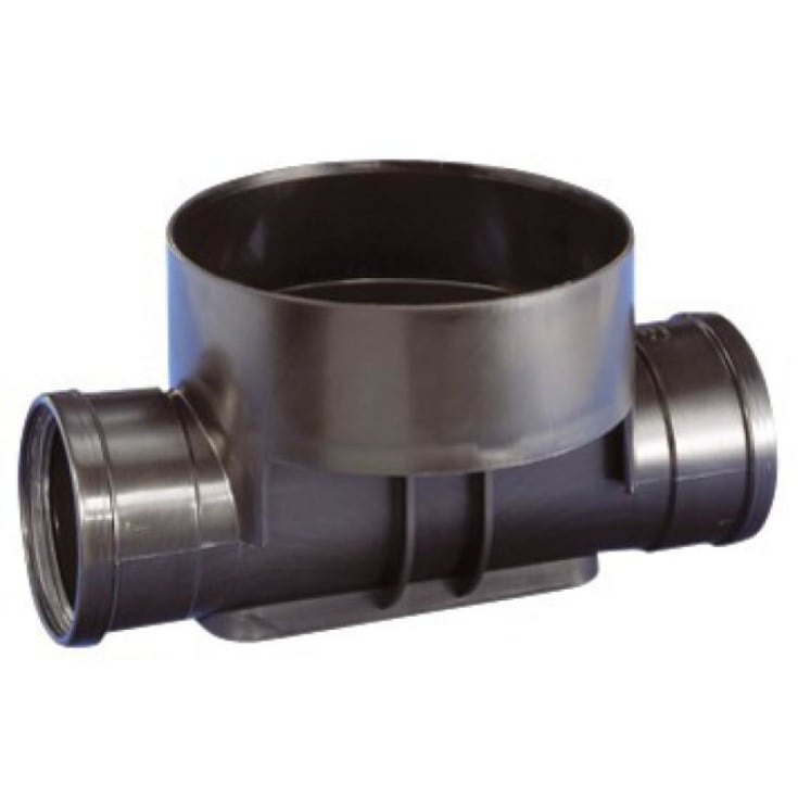 Wavin rense- & inspektionsbrønd 110x315 mm, lige gennemløb