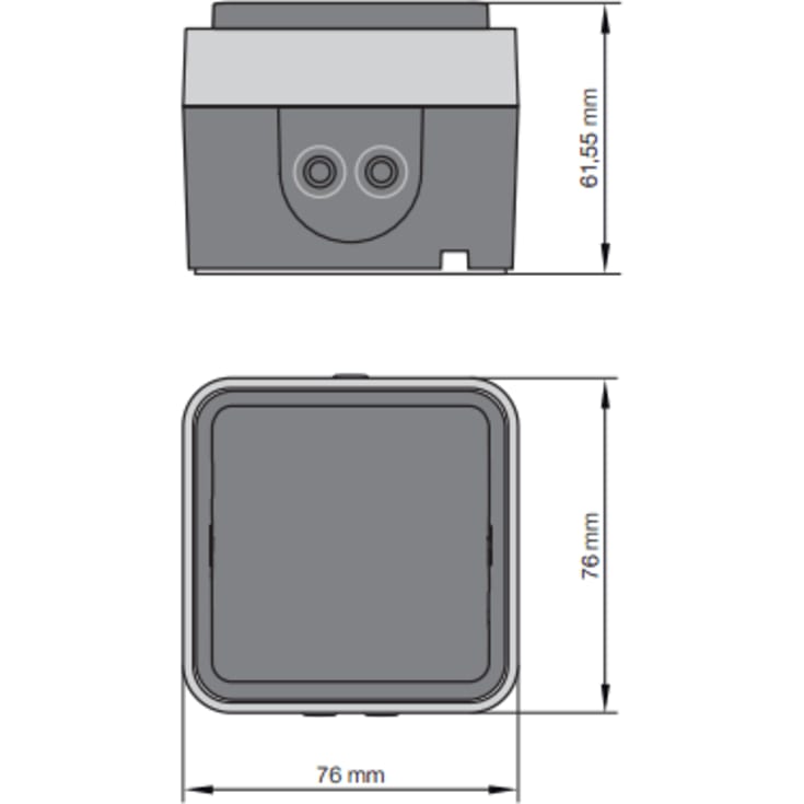 Berker W.1 Kroneafbryder, IP55, Grå