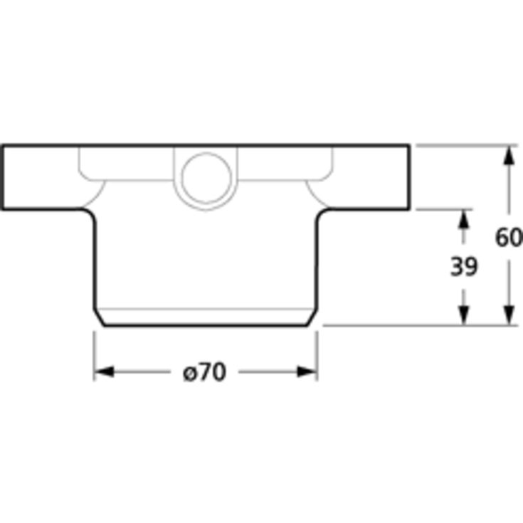 LK Loft- og vægdåse for indstøbning, Vandrette tude, 725/16 mm