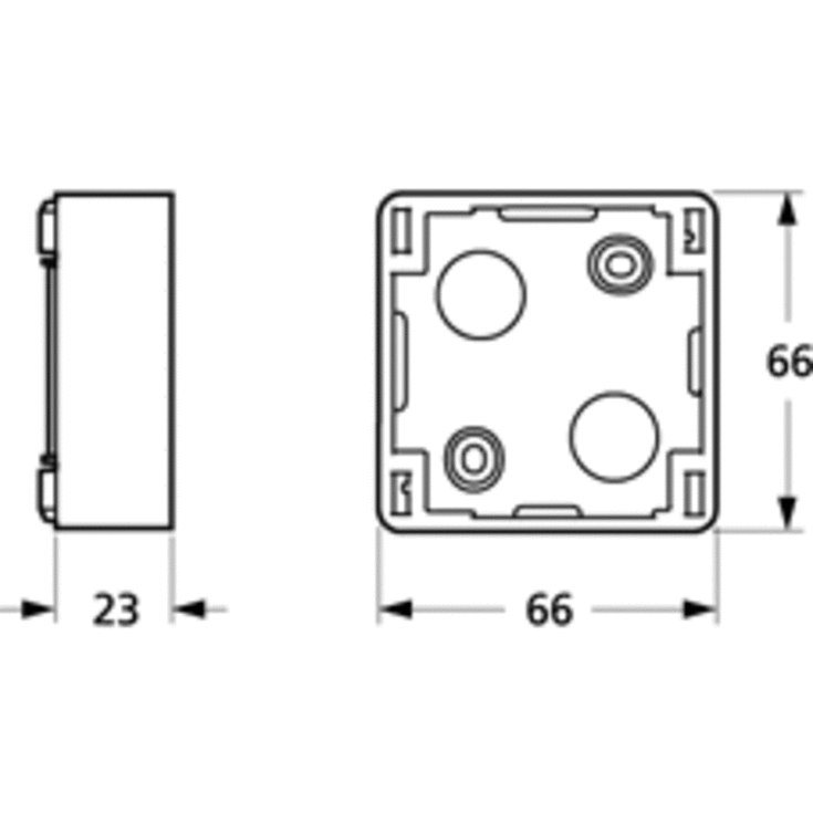 LK Opus 66 Underlag, 23 mm dyb, 1 modul, Hvid