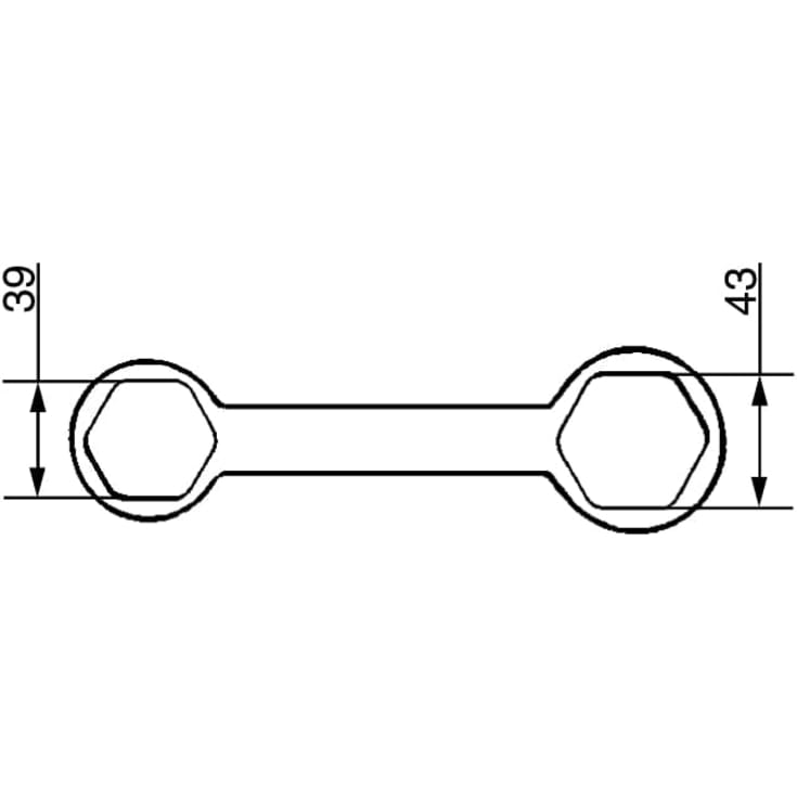 FM Mattsson reperationsnøgle 39/43 mm.