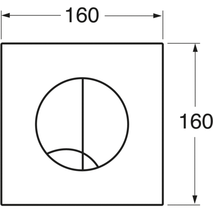 Gustavsberg Triomont betjeningsplade, hvid