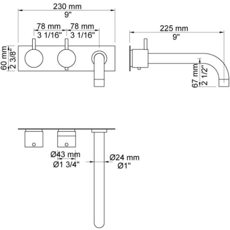 Vola 5123CK kararmatur, stål