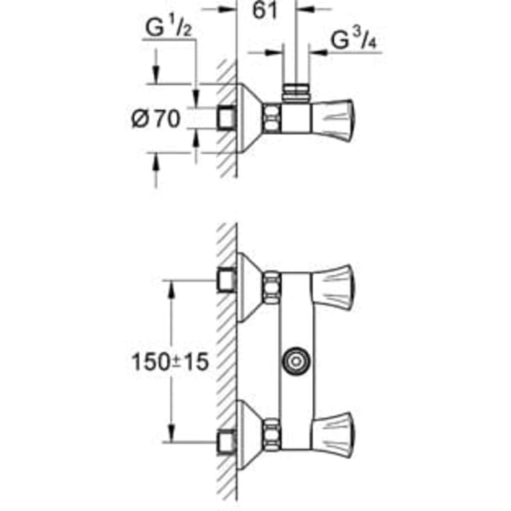 Grohe Costa L brusarmatur, krom