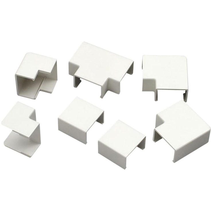 Vinkelsæt for kabelkanal 12x7 mm, Hvid