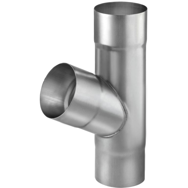 VMzinc grenrør, 60°, Ø76 mm, zink