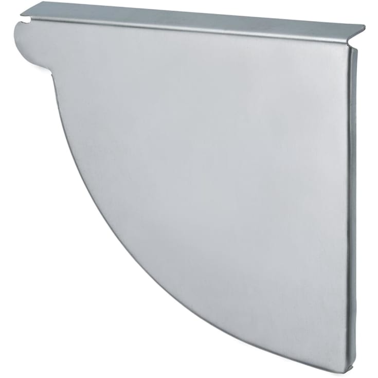 VMzinc endebund nr. 13, 400 mm, højre, til kvartrund arkitekt tagrende, zink