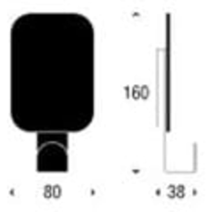 Frost Unu makeup spejl, 12x16 cm, hvid