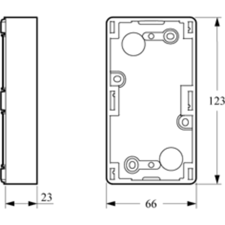 LK Opus 66 underlag, 2 modul, hvid