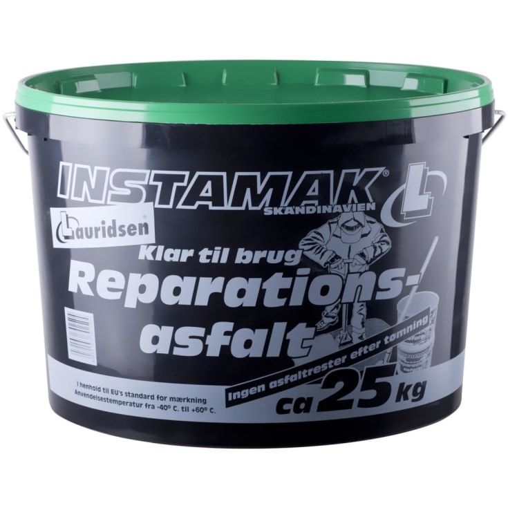 Instamak reparationsasfalt 25 kg, 0-8 mm, grøn