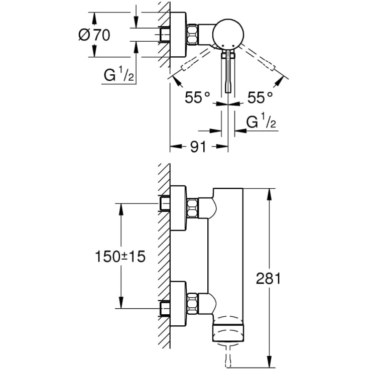 Grohe Essence duschblandare, krom
