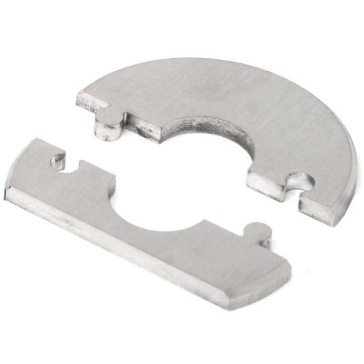 Click One Two roset t/væg, børstet rustfrit stål, 12 mm