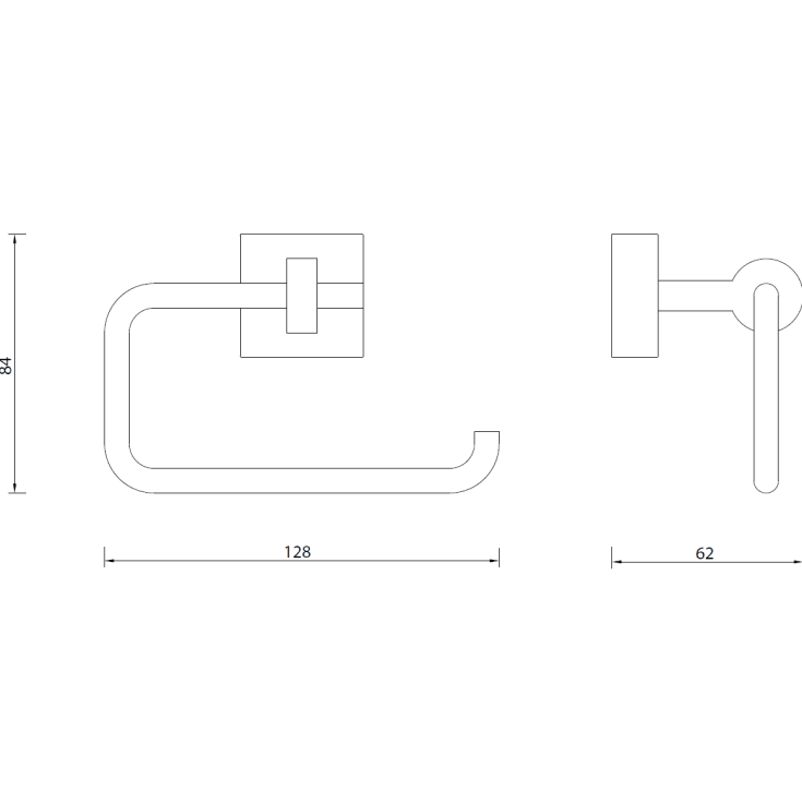 Hefe Ideal toiletrulleholder, krom