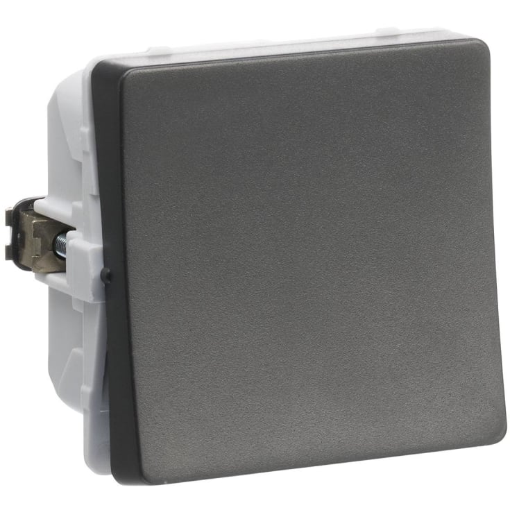 LK Fuga Afbryder med krydsning, 1 modul, Koksgrå