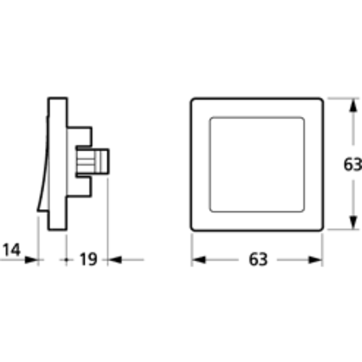 LK Fuga Afbryder 1-pol med sløjfeklemme, 1M, Hvid