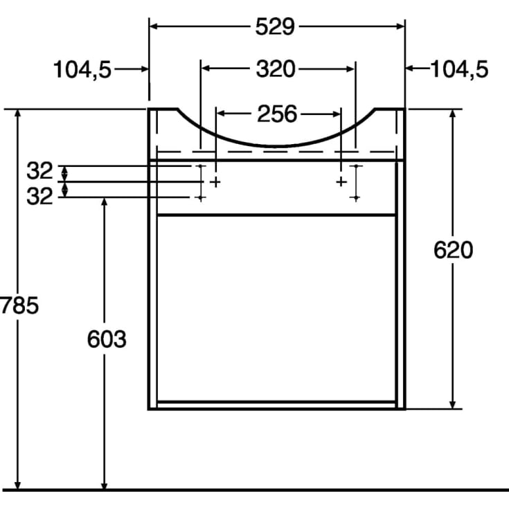 Ifö Cera møbelpakke, 57x43,5 cm, hvid