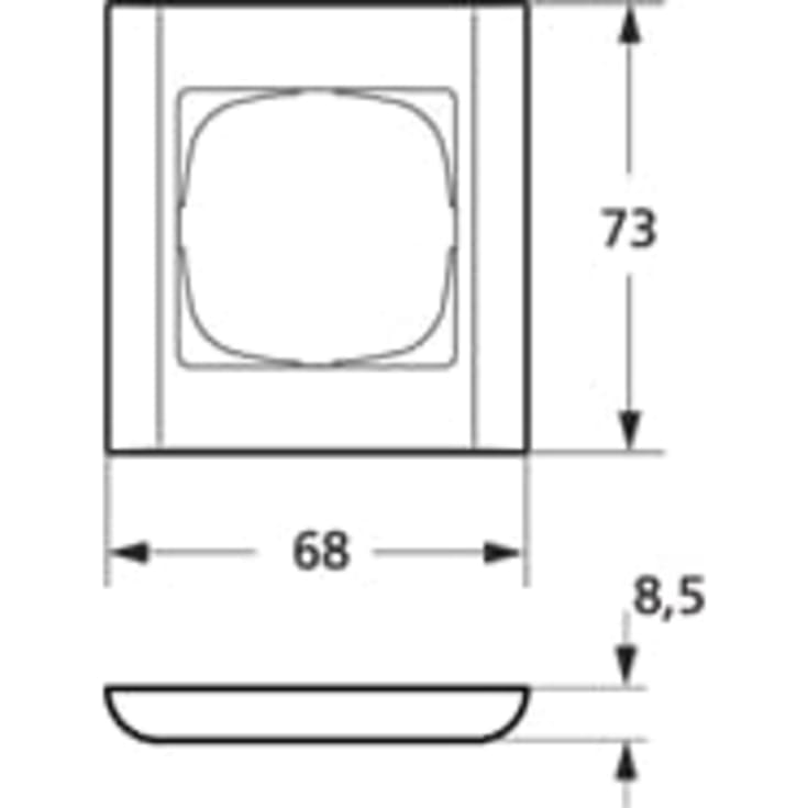 LK Fuga Softline 68 ramme, 1 modul, koksgrå