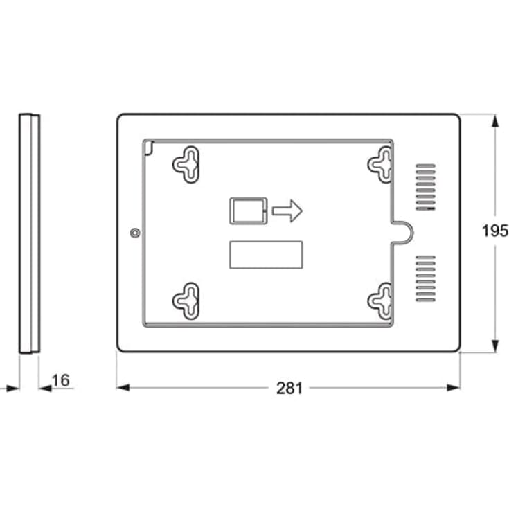 LK IHC Control Fuga Designramme til iPad, Hvid