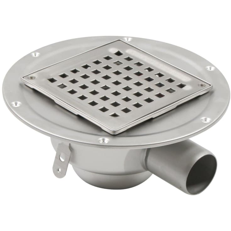 Blücher Square afløbsskål, til beton og flisegulv, Ø50 mm