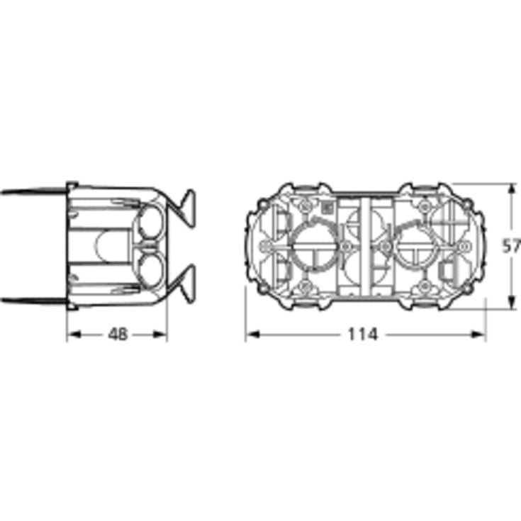 LK Opus 74 Forfradåse 2 modul, Blå