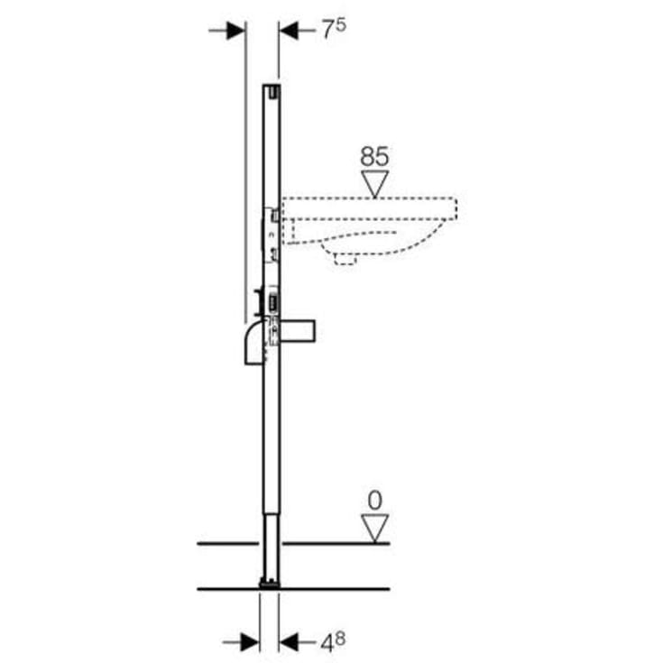 Geberit tvättställselement, 112 cm