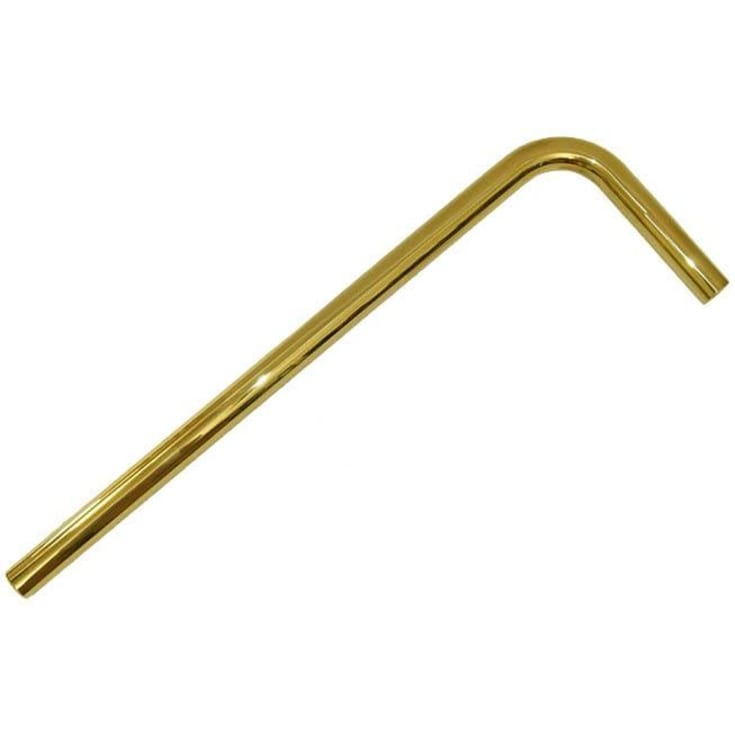 Afgangsrør, Ø32 mm, 220x680 mm, poleret messing