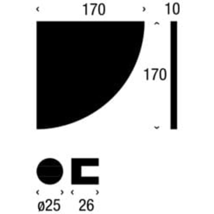 Frost Nova hylde, 17x17 cm, krom