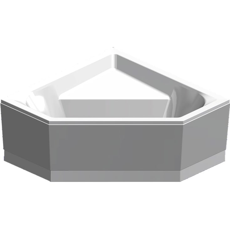 Royal Camilla badekar, 140x140 cm, hvid