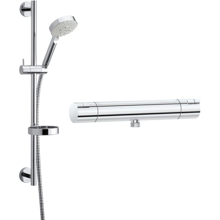 Damixa Zero brusesæt, vandbesparende,  krom