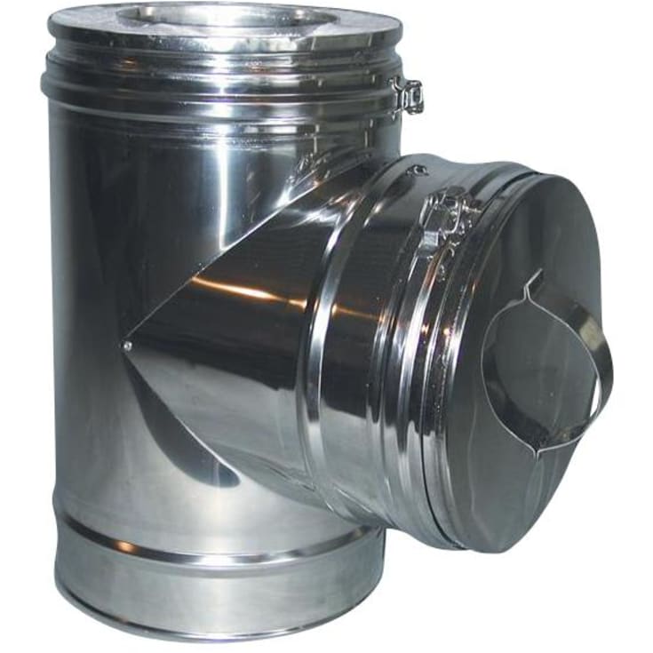 Metalbestos Multi50 6" T-stykke med prop, 90°