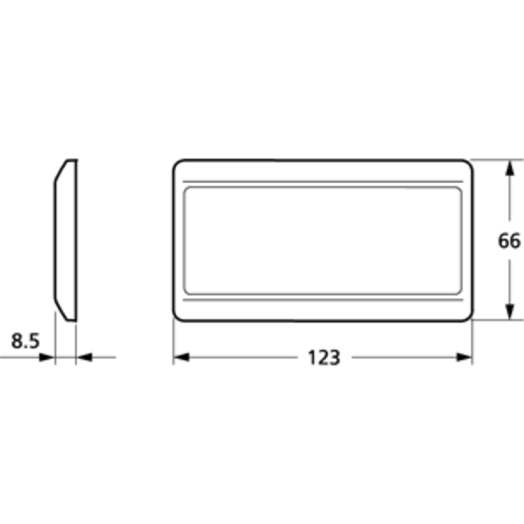LK Opus 66 ramme, 2 modul, vandret, koksgrå