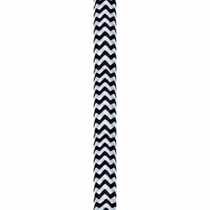 Nielsen Light stofledning, 2x0,75 mm², 4 meter, sort/hvid