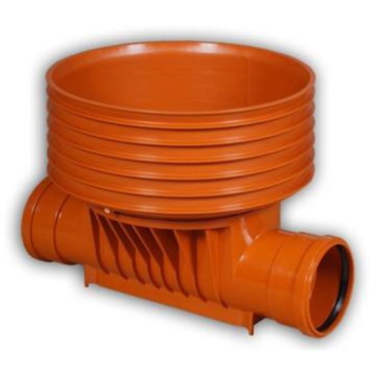 Rense- & inspektionsbrønd 110x425 mm, lige gennemløb