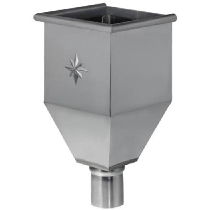 Regnvannsoppsamlingsboks 215x215/76mm med tut, sink