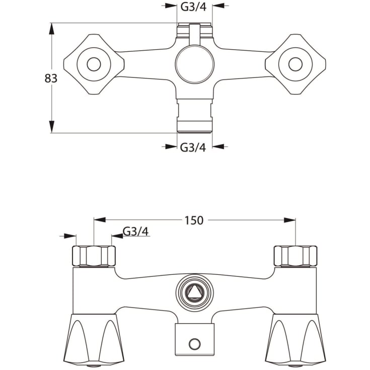 Børma Standard kararmatur, krom