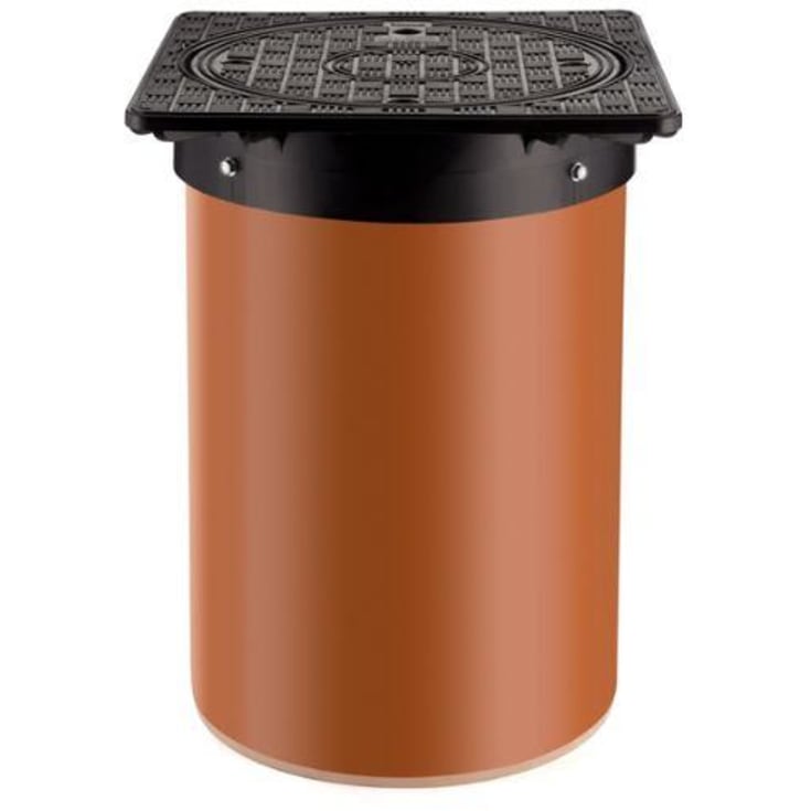 Karm med lock 400x400 mm, till Ø315 mm rör, 1,5 ton, plast