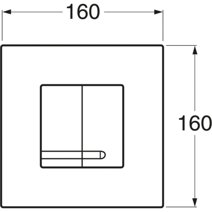 Gustavsberg Triomont betjeningsplade, hvid
