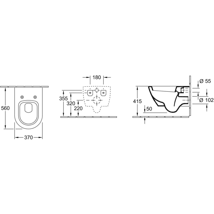 Villeroy & Boch Subway 2.0 væghængt toilet, hvid