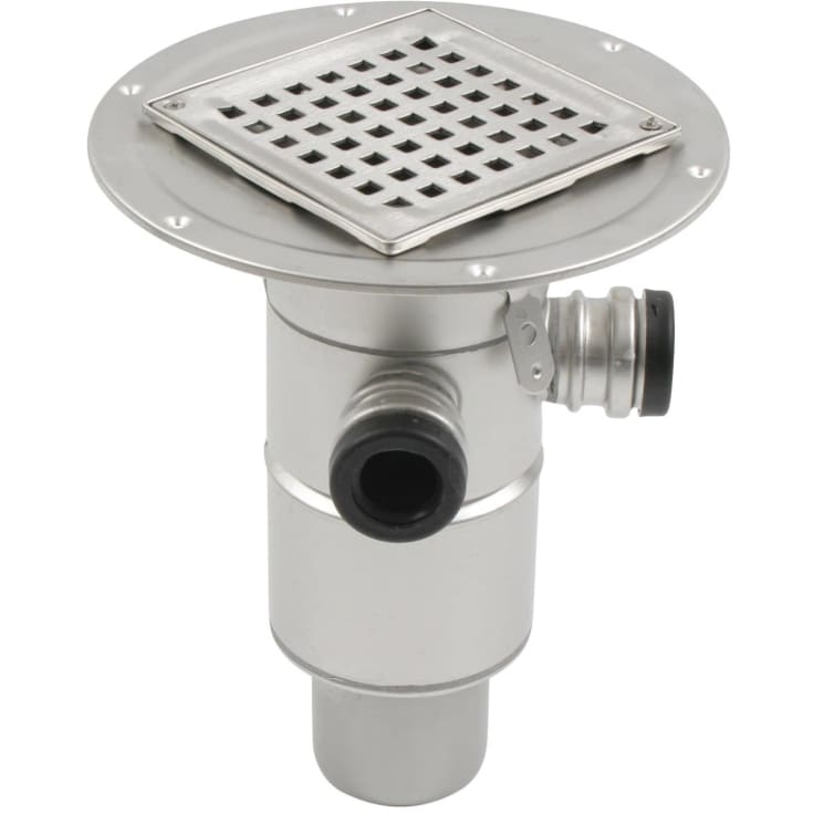 Blücher Square afløbsskål, til beton og flisegulv, Ø75 mm