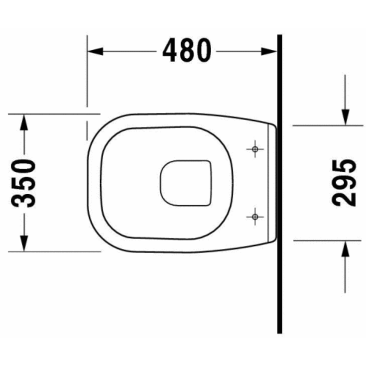 Duravit D-Code vägghängd toalett, vit