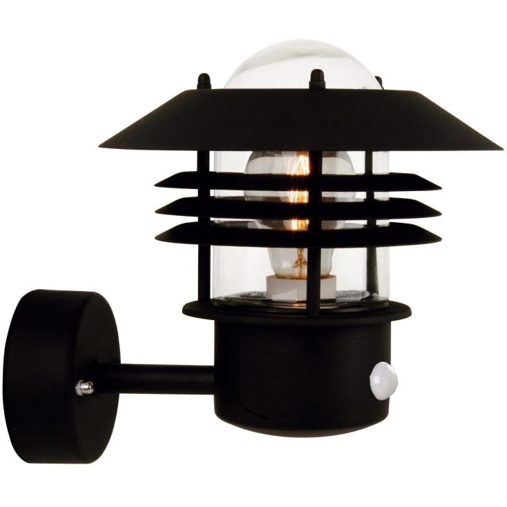 Nordlux Vejers vägglampa utomhus med sensor, sort