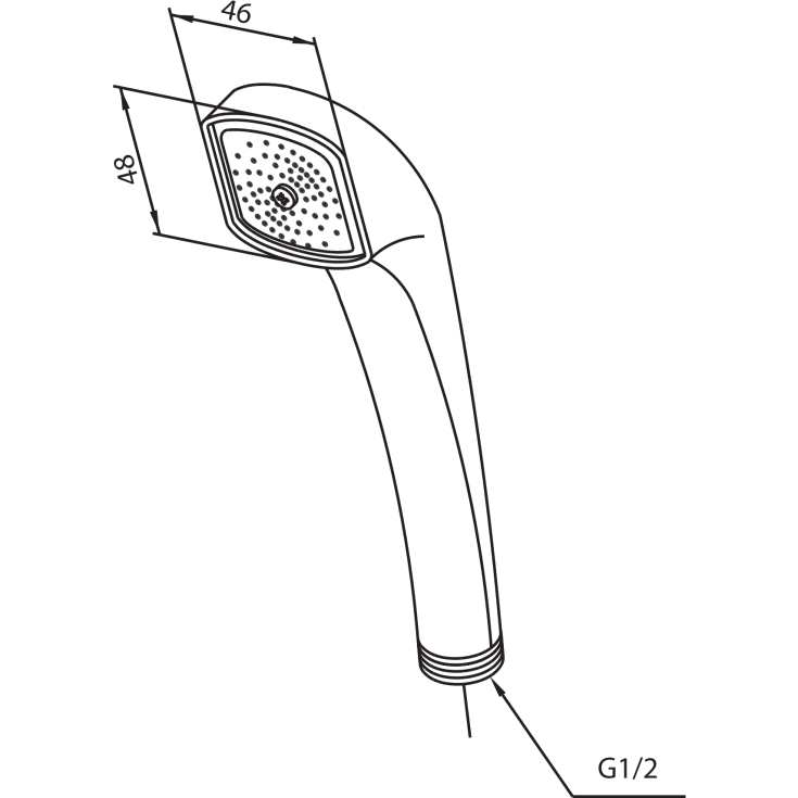 Damixa Perle-spray håndbruser, hvid