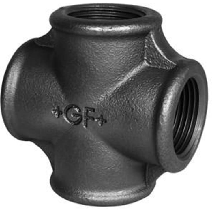 3/4" svart korsrör