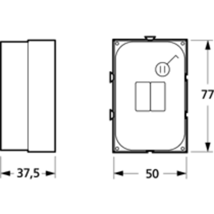 LK Fuga Indmuringsdåse, 1,5M, 37,5 mm dyb
