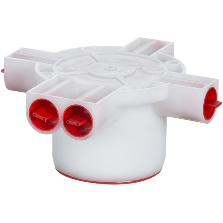 10 stk LK loft- og vægdåse for indstøbning, vandrette tude, 725/20 mm