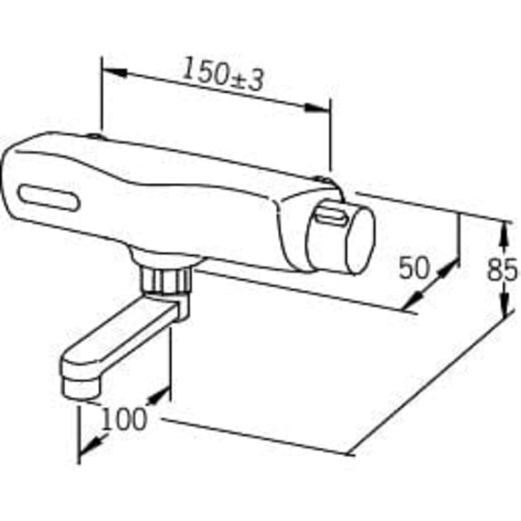Oras Electra servantbatteri, berøringsfri, krom