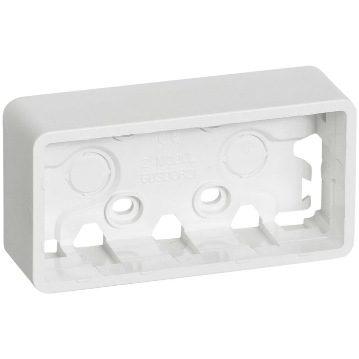 LK Fuga Baseline 50 underlag, 2 modul, vandret, hvid