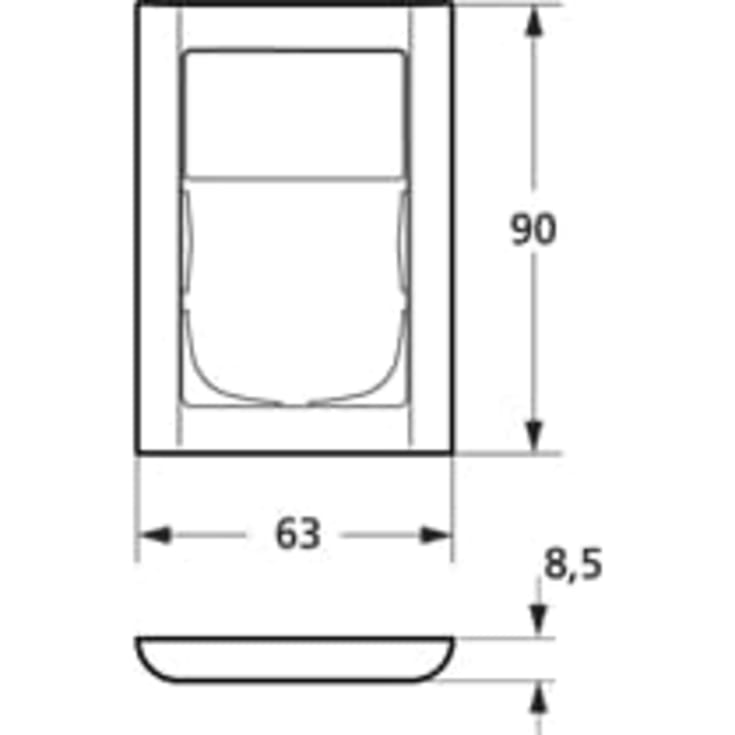 LK Fuga Ramme Softline 63, 1,5M med tekstmodul, Hvid