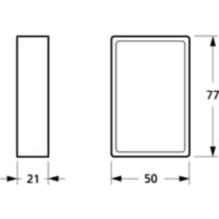 LK Fuga Baseline 50 høj ramme 21 mm 1,5 modul, lysegrå